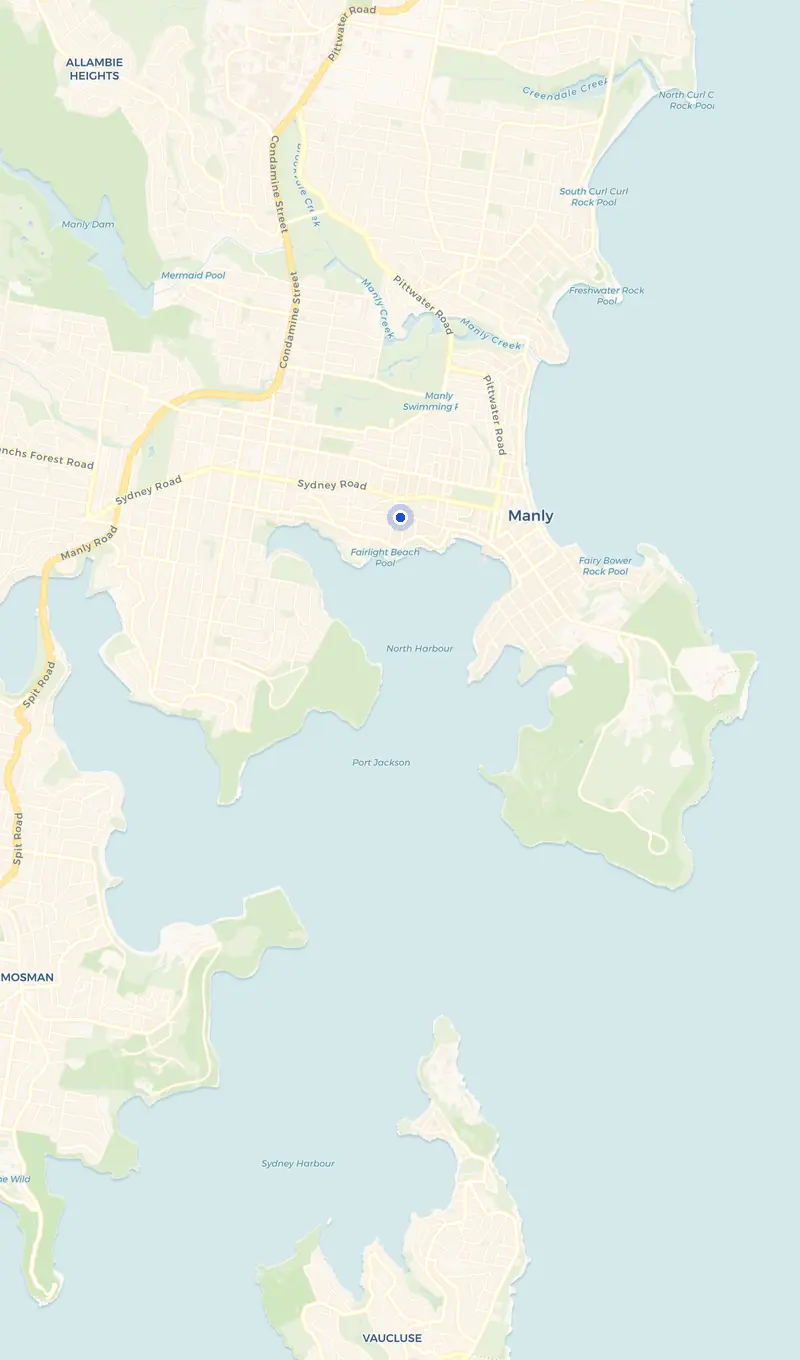 Map of the Fairlight service area and the surrounding suburbs we cover.